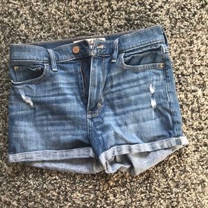 Hollister high rise jean shorts